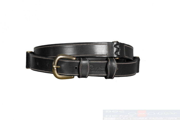 Black Leather Belt, Size S