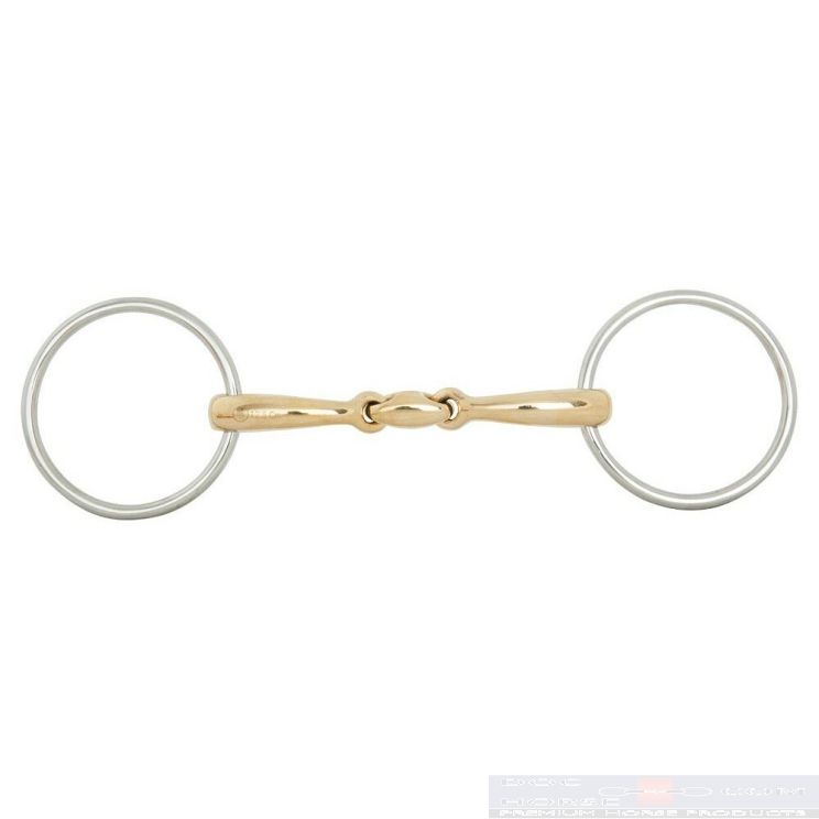 BR Double Jointed Loose Ring Snaffle Soft Contact 16MM Ø 70MM