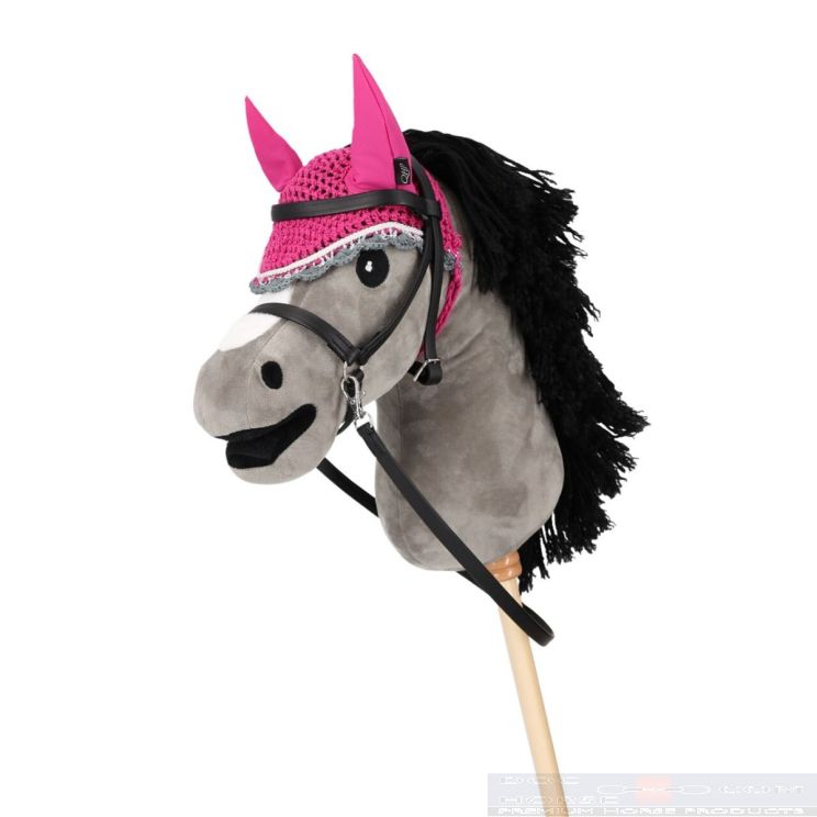 QHP Ear Net Hobby Horse Pink