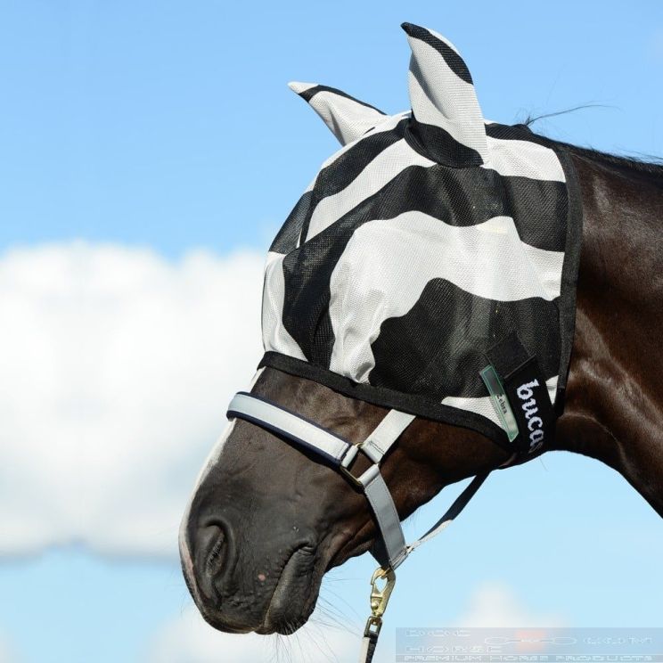 Bucas Buzz Off Fly Mask Zebra