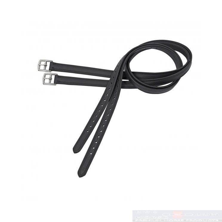 Busse Stirrup Leathers Soft with Nylon Black