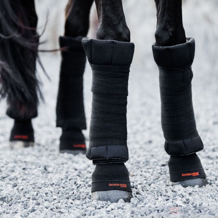 Incrediwear Equine Standing Wraps Black