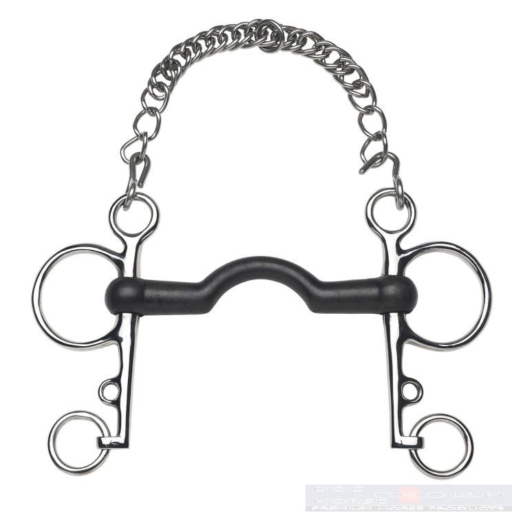 Pelham bit rubber medium tongboog