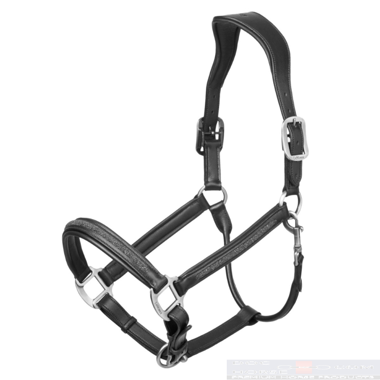 LeMieux Leather Crystal Headcollar Black