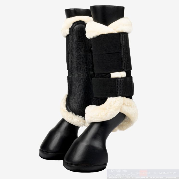 Lemieux Fleece Edged Mesh Brushing Boots Black