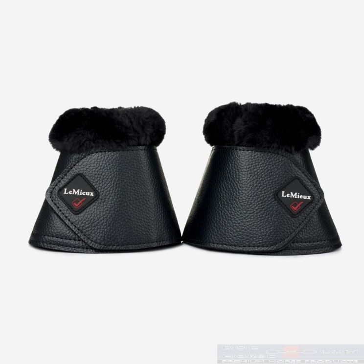 LeMieux Over Reach Boots Fleece WrapRound Black