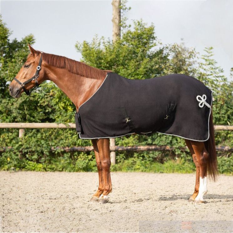 Qhp fleece Rug Black
