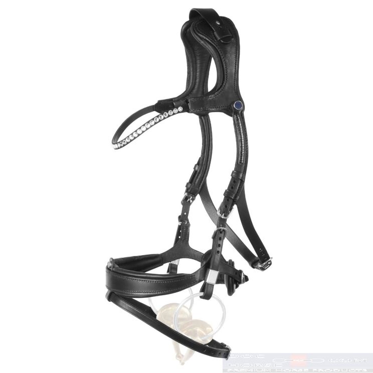 Stübben Snaffle Bridle Freedom II Magic Tack with Slide&Lock Black