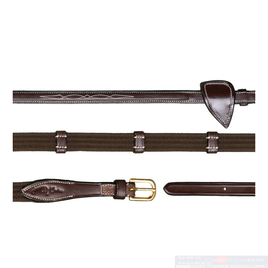 Dyon Web Reins With Leather Loops