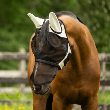 QHP Fly Mask with Removable Nose Flap