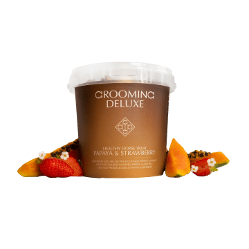 Grooming Deluxe Gezonde Paardensnoepje papaja & aardbei Grooming Deluxe Gezonde Paardensnoepje papaja & aardbei