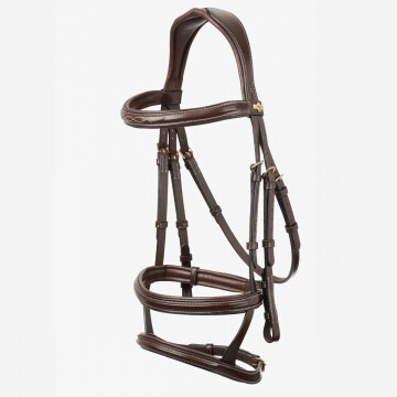 LeMieux Kudos Double Noseband Bridle Havana 