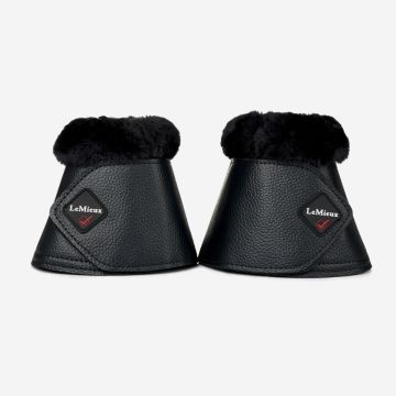 LeMieux Over Reach Boots Fleece WrapRound Black