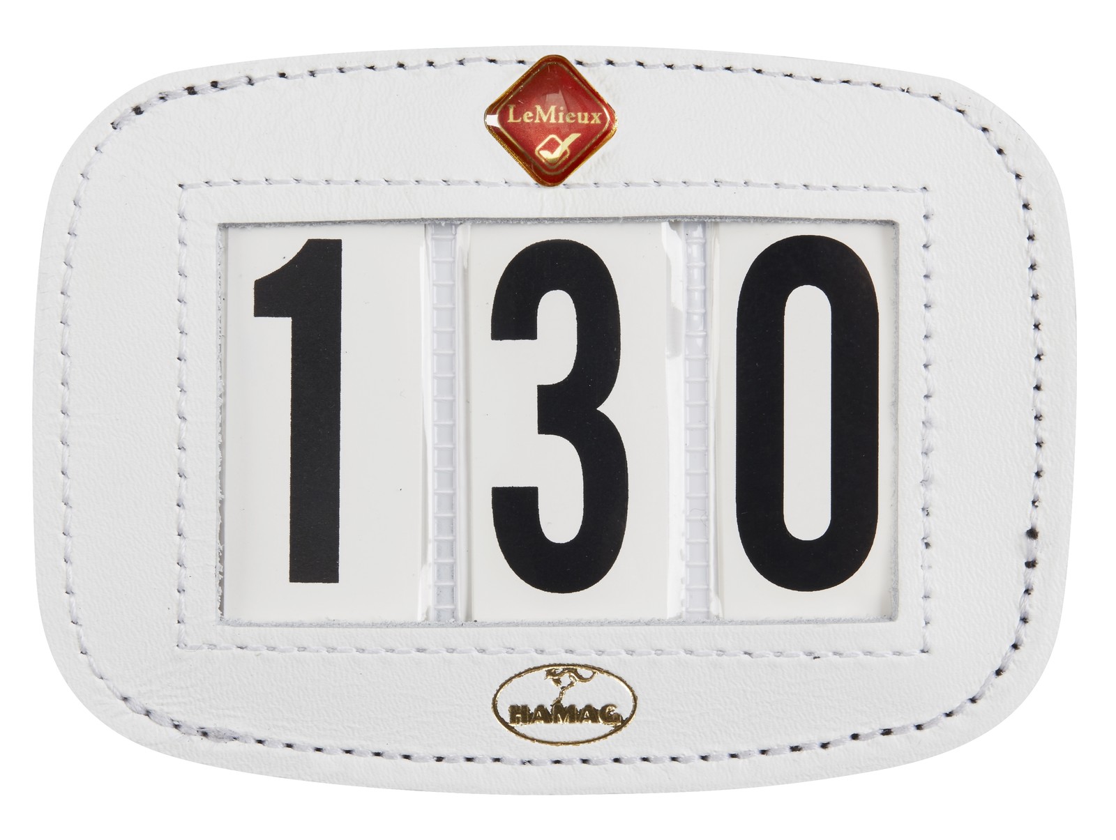 LeMieux Hamag Premium Leather Saddle Pad Number Holder 